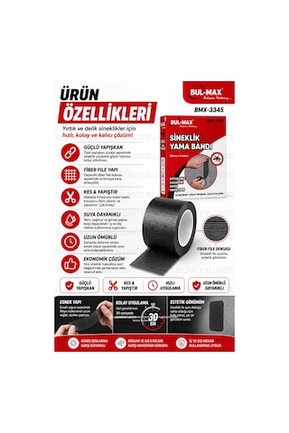 Sineklik Yama Bandı 50 Mm X 2 Metre Güçlü Yapışkanlı Sineklik Tamir Bandı Kes Yapıştır Fiber File On
