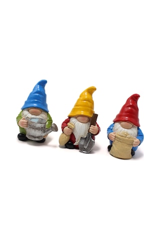 Yunboo Sentez Reçine Cüceler, El Yapımı Bahçe Dekorasyonu, Su Geçirmez Bahçe Ve Balkon Ornamenti, 3 Adet Set