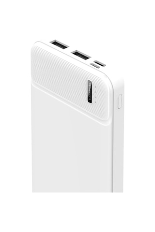 Recci Rpb-n16c Ultra İnce Hızlı Şarj Özellikli Led Işık Göstergeli Wireless Powerbank 10000mah Beyaz Beyaz