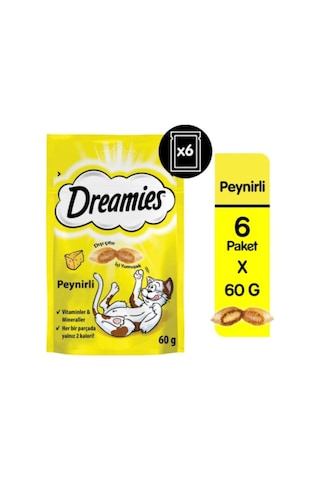 Dreamies Peynirli Kedi Ödül Bisküvisi 6 x 60 G