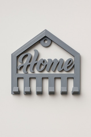 Oxyteez Dekoratif Anahtar Askılık Gri Renk Reçine Tasarım Ev Ve Ofis Dekorasyonu