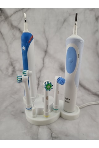Braun Oralb Şarjlı Diş Fırçası Uyumlu Stand Fırça Başlık Ve Şarj Cihazı Dahil Değildir. Beyaz