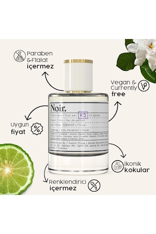 K5 Kadın Edp Parfüm 50 Ml 9% Amber - Çiçeksi