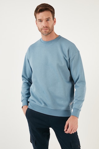 Buratti Regular Fit Bisiklet Yaka Pamuklu Içi Tüylü Yumuşak Şardonlu Erkek Sweat 5905255 Mavi