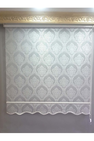 N11 Özel 1.Kalite Beyazdamaks Desen Çift Mekanizma Tül Stor Perde