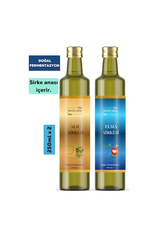 Alıç Sirkesi Ve Elma Sirkesi 250 Ml + 250 Ml - Doğal Fermente