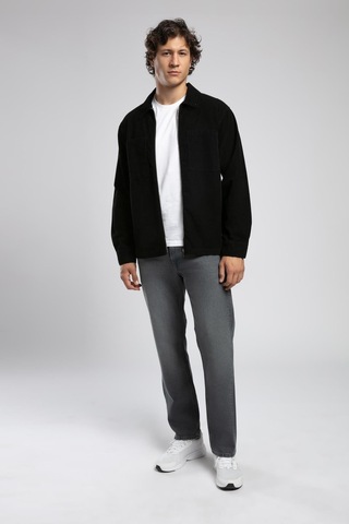 Lee Cooper Ander Erkek %100 Pamuk Dokuma Ceket Siyah-20387 Siyah