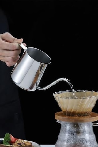 Çelik Ölçekli 350 Ml 7 Cup Kahve Demleme İbriği Espresso Sıcak Su İbriği Mt116 Aeropress