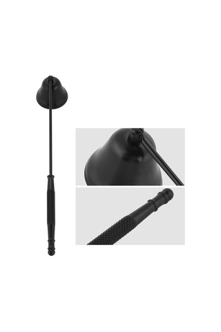 Yaozixa Stahl Kerzenlöscher Mit Griff - Rostfest, Sicher & Praktisch - Ideal Für Alltag & Geschenke Schwarz Siyah