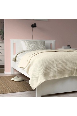 Ikea Indıra Polar Koltuk Örtüsü Tek Kişilik 150 X 250 Cm Krem