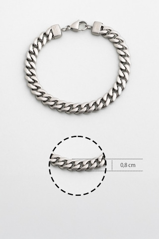 Klasik Stil Erkek Çelik Bileklik Gri