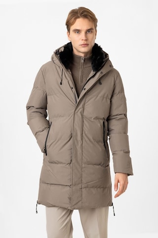 Back And Bond Vizon Regular Fit Kürklü Yaka Kapüşonlu Puffer Uzun Şişme Mont Çok Renkli