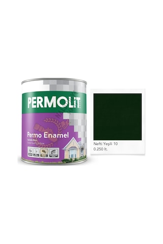 Permolit Enamel Sentetik Yağlı Boya Nefti Yeşil 0.250 Lt. 250 ML