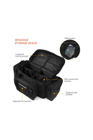 Büyük Kapasiteli Olta Takımı Çanta Su Geçirmez Olta-siyah
