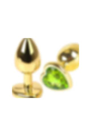 River World Büyük Boy Gold Kalp Mücevherli Çelik A Nal Plug