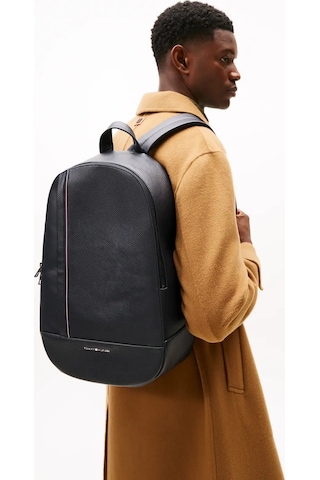 Tommy Hilfiger Th Central Backpack, Dw6 Siyah Erkek Sırt Çantası
