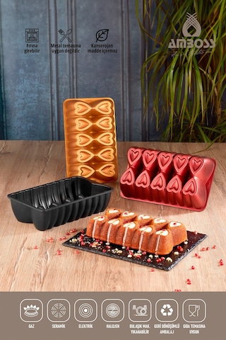 Amboss Ame-52 Ametist Kırmızı Baton Kek Kalıbı