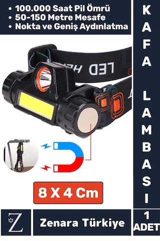 Premium Kamp Avcı Balıkçı Deprem 150-250 Metre Mıknatıslı Sabitleme Şarjlı Powerled Kafa Lambası Çok Renkli