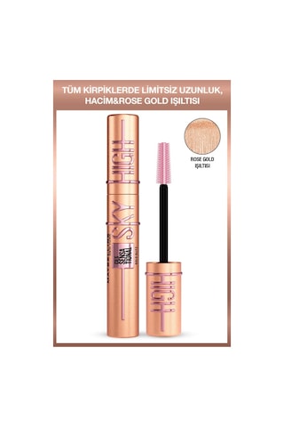Maybelline New York Sky High Maskara + Sky High Rose Gold Maskara Süper İkili Set