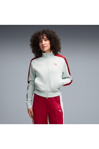 Puma T7 Kadın Beyaz Ceket 629796-29 Yeşil