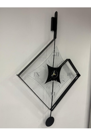 Eksen Black Klasik Bablo Premium Duvar Saatleri Siyah