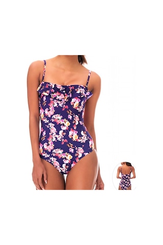 Sunsurf Kadın Mayo Çiçek Desen Mor