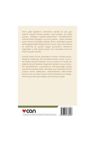 KadınlığımYazarlığımYurdum - Erendiz Atasü - Can Yayınları