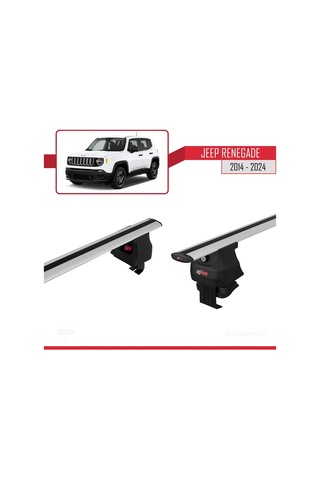 Jeep Renegade Bu 2014 Ve Sonrası İle Uyumlu Ace-4 Ara Atkı Tavan Barı Gri