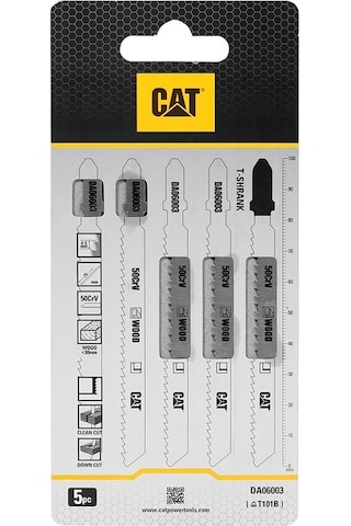 Cat Da06003 5 Parça Profesyonel Ahşap Çapaksız Temiz Kesim Dekupaj Testere Bıçağı, Ucu Fr Da06003