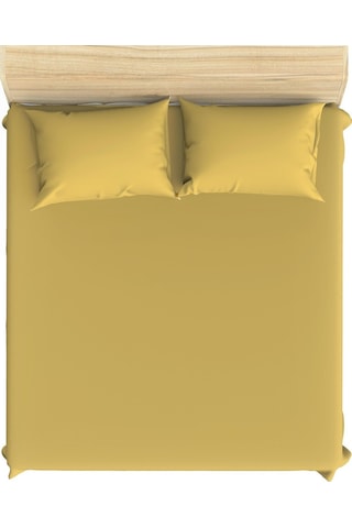 Maki Pamuklu Hardal 160X200+2x(50X70) Çift Kişilik Lastikli Çarşa