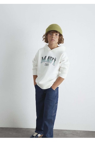 Mavi 1191 Baskılı Kırık Beyaz Erkek Çocuk Sweatshirt M6s10167-70057 Kırık Beyaz