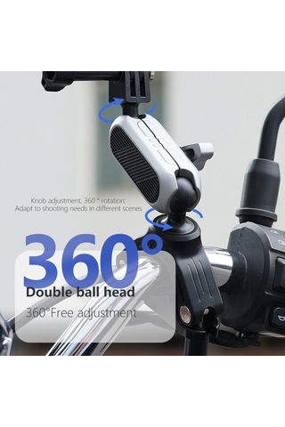 Puluz Pu862 Kamera Montajı Kelepçe Montajı Bisiklet Gümüş