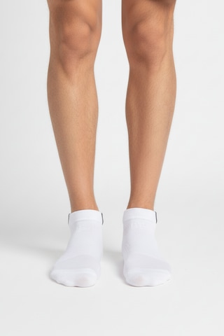 Allunique Coolmax Beyaz Yarım Havlu Dikişsiz Unisex Patik Spor Çorabı Beyaz