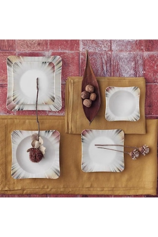 Güral Porselen Spinoza 6 Kişilik 30 Parça Porselen Kahvaltı Çok Renkli