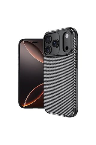 Nourthkiingdom Apple Uyumlu iPhone 17 Pro Kılıf Nrtk Negro Silikon Kapak - Siyah Siyah