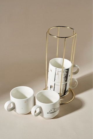 Karaca X İst Collection  Galata 4 Parça Standlı Mug Kupa
