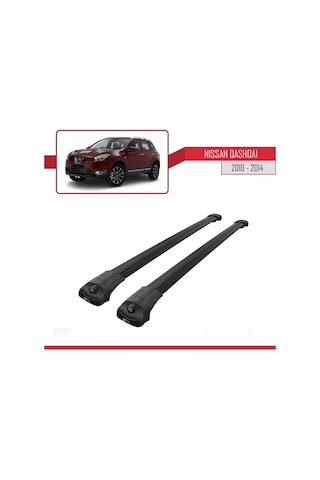 Nissan Qashqai 2010-2014 Arası İle Uyumlu Ace-1 Ara Atkı Tavan Barı Siyah