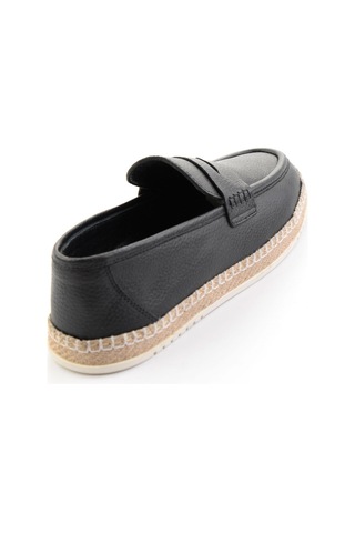 Siyah Hakiki Deri Erkek Loafer Ayakkabı E01698198640 Siyah
