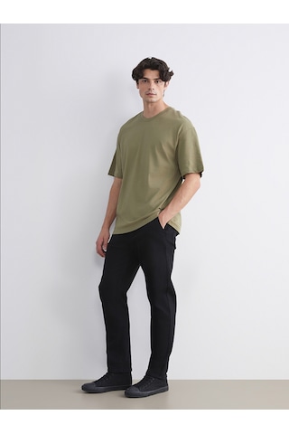Lcw Jeans Siyah 700 Straight Fit İçi Polarlı Kışlık Erkek Jean Pantolon