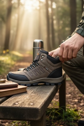 Enoch Erkek Özel Numara Su Geçirmez Outdoor Trekking Ve Doğa Yürüyüş Botu Siyah