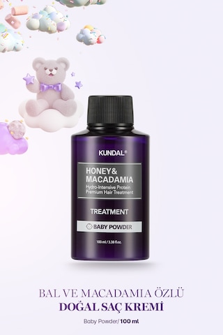 Kundal Honey & Macadamia Baby Powder Protein Destekli Besleyici Saç Kremi 100 ML