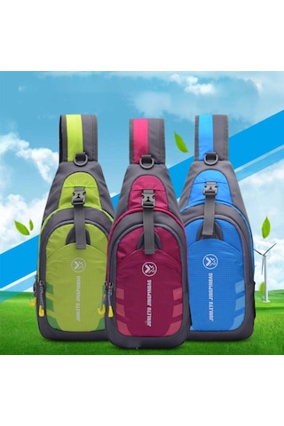 Geeksen Açık Hava Eğlence Sporları Erkek Göğüs Çantası Çok İşlevli Tek Omuzlu Postacı Çantası Seyahat Su Geçirmez Naylon Göğüs Çantası Bel Çantası Siyah