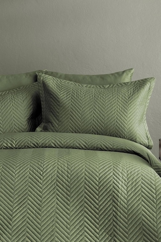 Simply Forest Green 210 Tc 83 Tel Pamuk Saten Nevresim Takımı Tek Kişilik