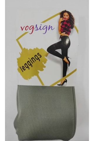 Vogsign 395 Şardonlu Fitilli Tayt Çağla Yeşili