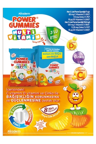 Miraderm Power Gummies Multi Vitamin 64 Jel