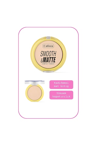 Smooth & Matte Compact Powder Mat Bitişli Toz Pudra - 12 Warm Beige