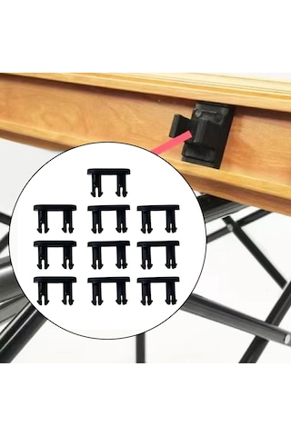 Dolıty 10 Adet Kamp Masası Tokaları Masa Konnektörleri Siyah Çok Renkli