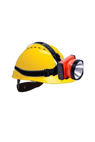 Şarjlı Baret Ve Kafa Lambası Bigem Bm-502 Kırmızı - Siyah
