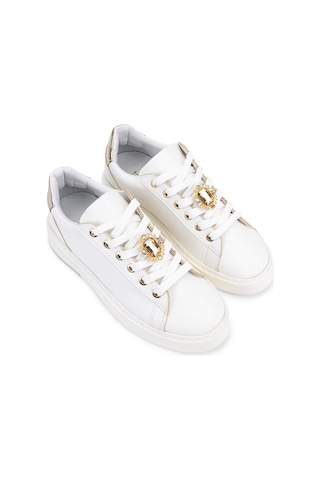 Tamer Tanca Kadın Suni Deri Beyaz Sneakers & Spor Ayakkabı 1009 3333 Bn Ayk Y26 Beyaz Cılt
