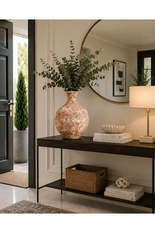 El Yapımı Dekoratif Vazo 31 Cm Kırılmaz Eskitme Kahve Modern Salon Konsol Vazosu Eskitme - Kahverengi El Yapımı Dekoratif Vazo 31 Cm Kırılmaz Eskitme Kahve Modern Salon Konsol Vazosu Eskitme - Kahverengi